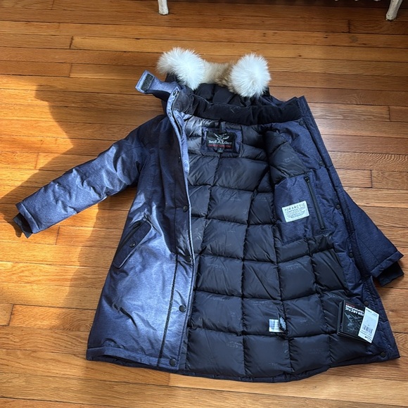 Canada Goose Navy Parka with Fur Hood - Picture 2 of 11